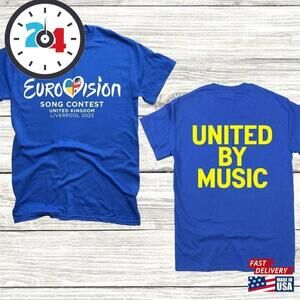 Eurovision T-Shirt Liverpool Uk Music Unisex Adults Kids Ukraine S M L 2 Sided